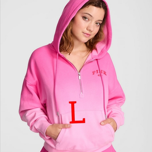 Vs Pink Half Zip Hoodie - Picture 1 of 4